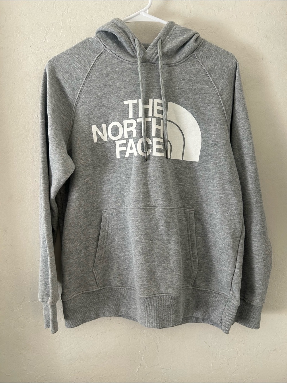 The North Face Women Heather Gray Logo Pullover Hoodie